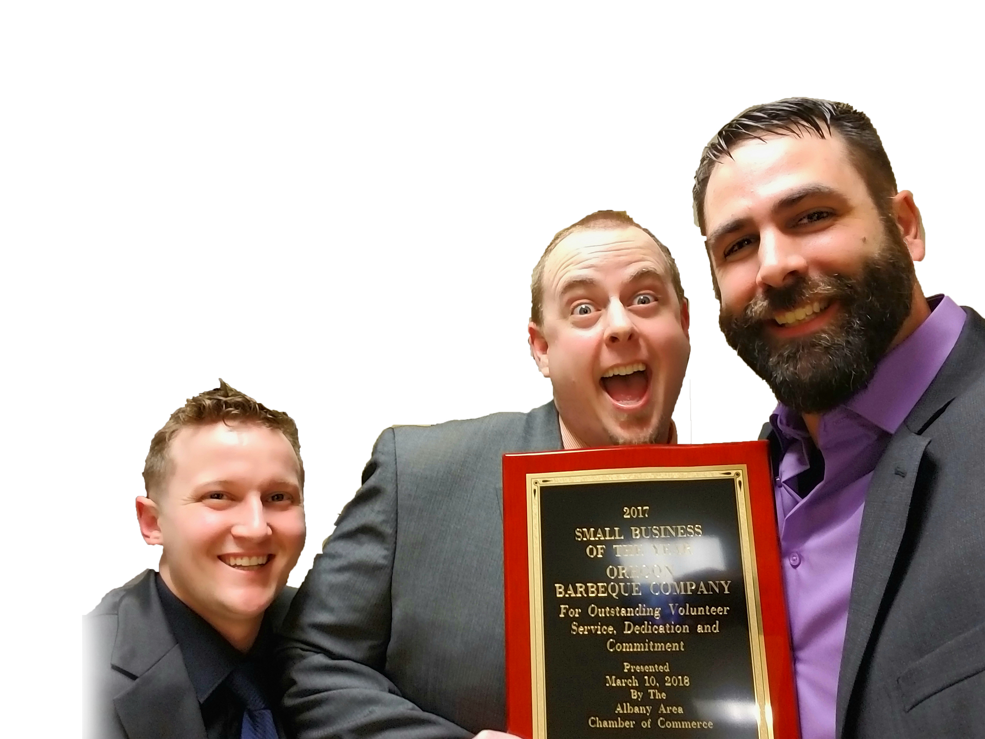 Oregon Barbecue Company Restaurant named business of the year - small business