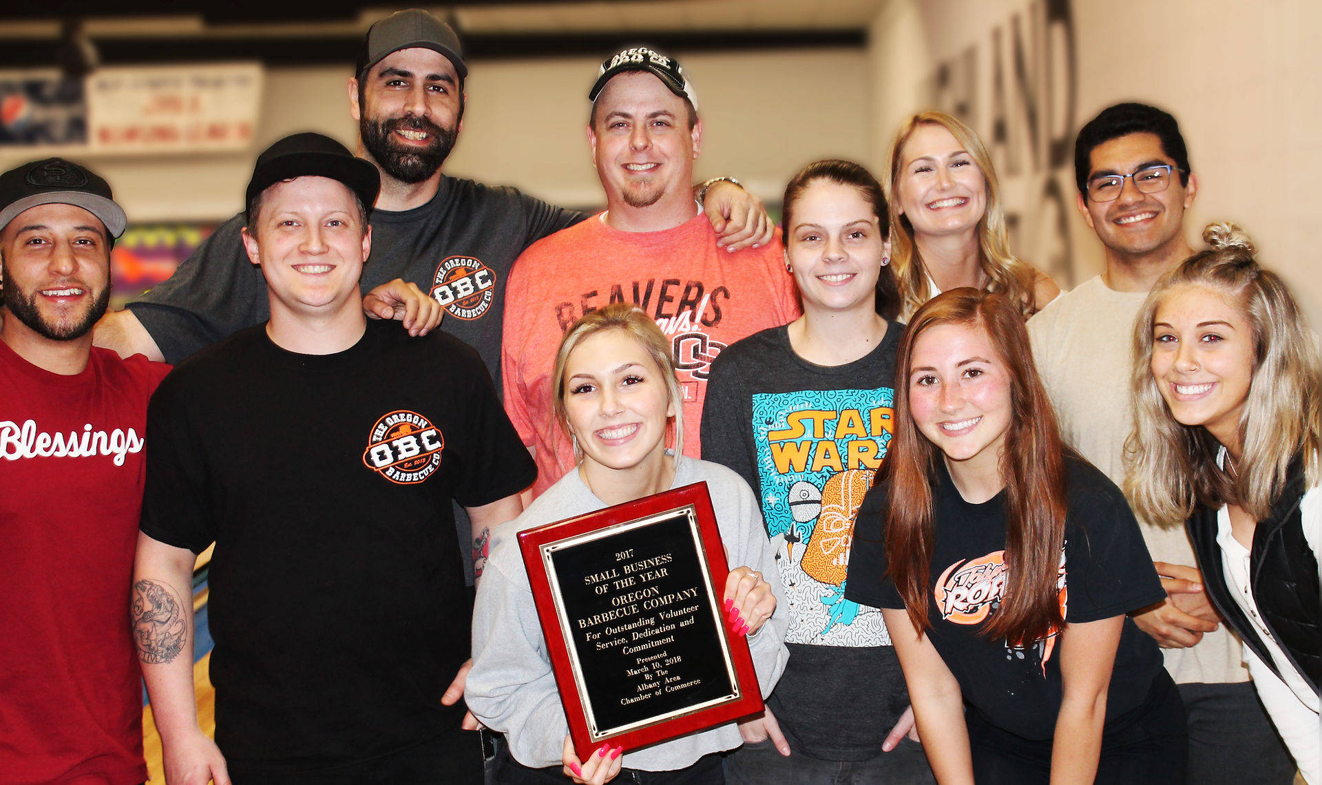Oregon Barbecue Company Restaurant voted Small Business of the Year 