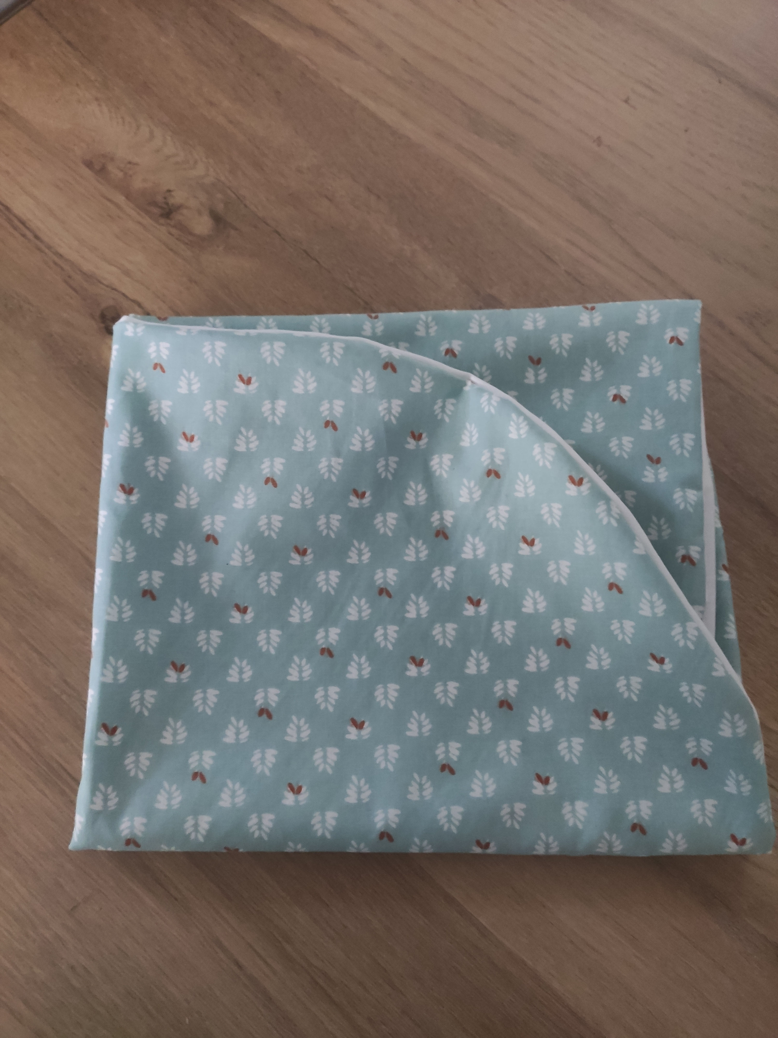 Housse pour topponcino vert sauge et terracotta