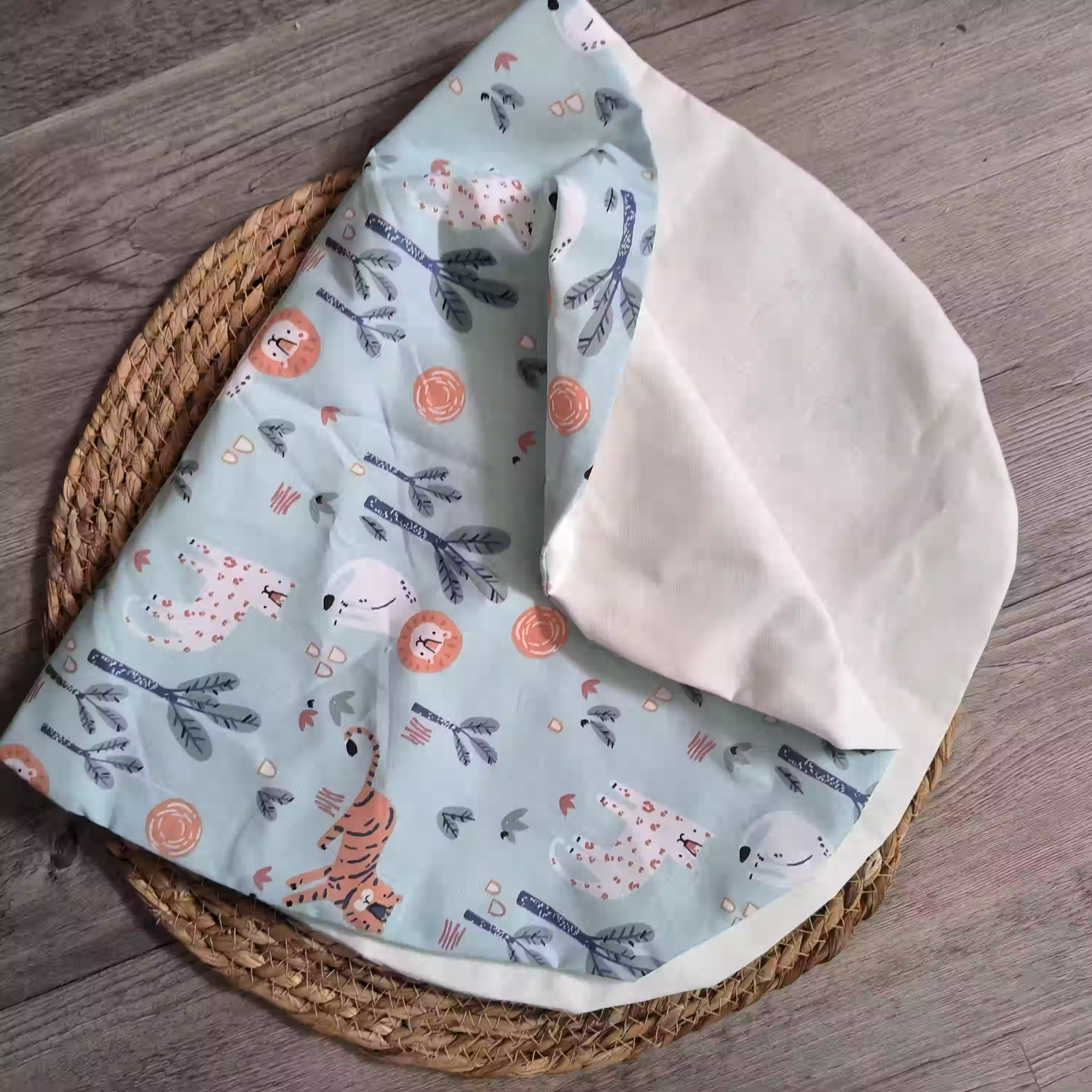 Housse pour topponcino en coton animaux sauvage