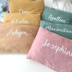 coussin maternelle ecole sieste personnalisé prénom