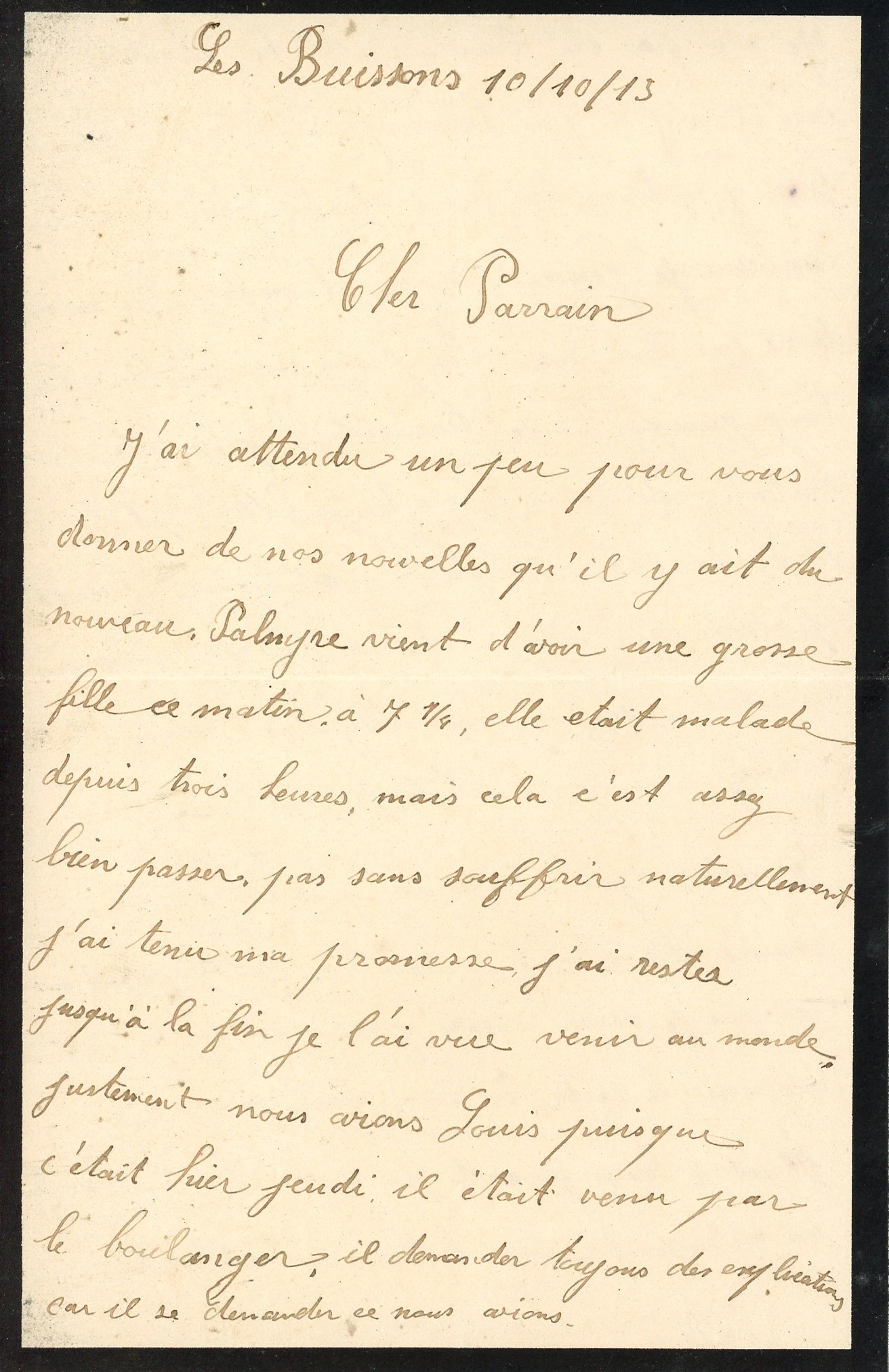 Correspondance en 1913 (1)