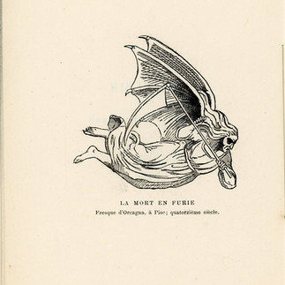 Gravure d'après Bonamico Buffalmacco, leTriomphe de la mort