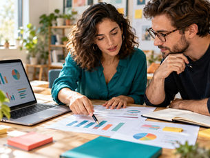 Analisi competitor collaborativa con confronto di grafici e risultati