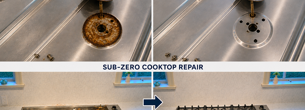 Sub-Zero cooktop non-stop sparking issue repair