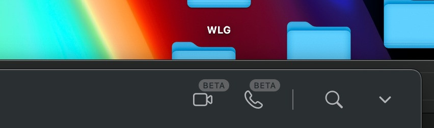 whatsapp desktop audio and video icon