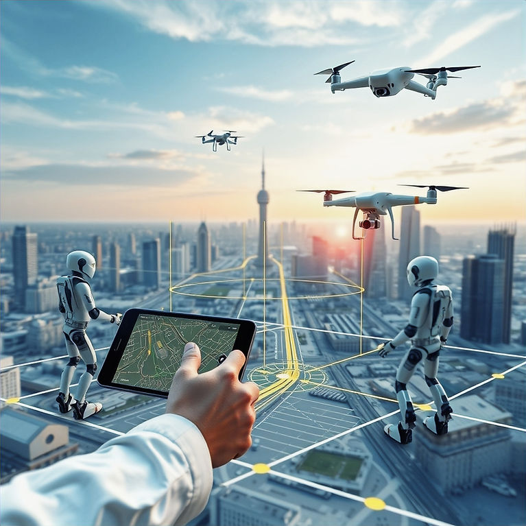 conceptual visual positioning system that is detected by mobile phones, tablets, robots an