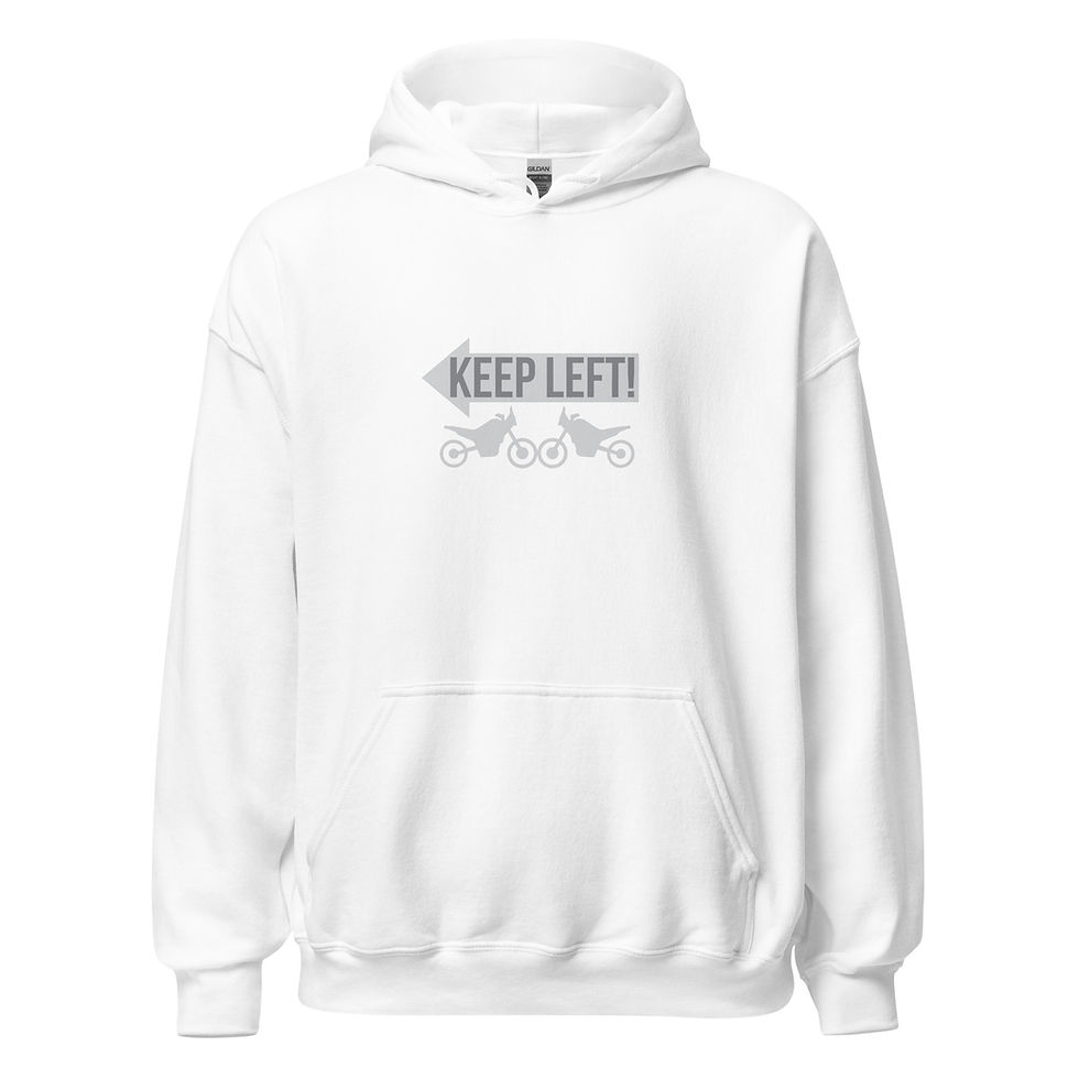 Thumbnail: Keep Left Adventure Riding Unisex Hoodie