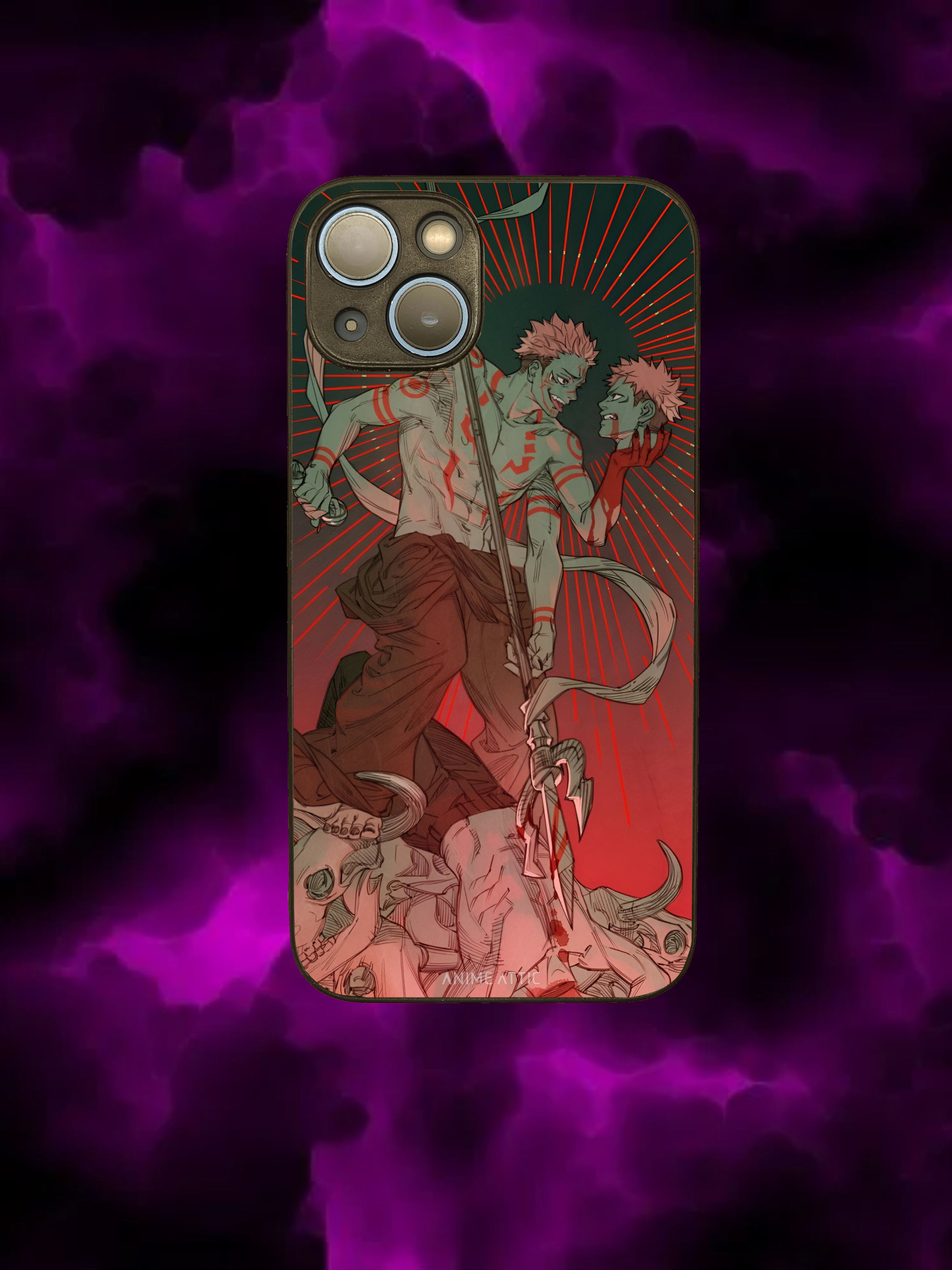 Yuji Itadori with Sakuna, Jujutsu Kaisen- Glass Cover