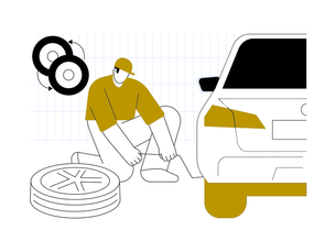 Mechanic repairing a vehicle