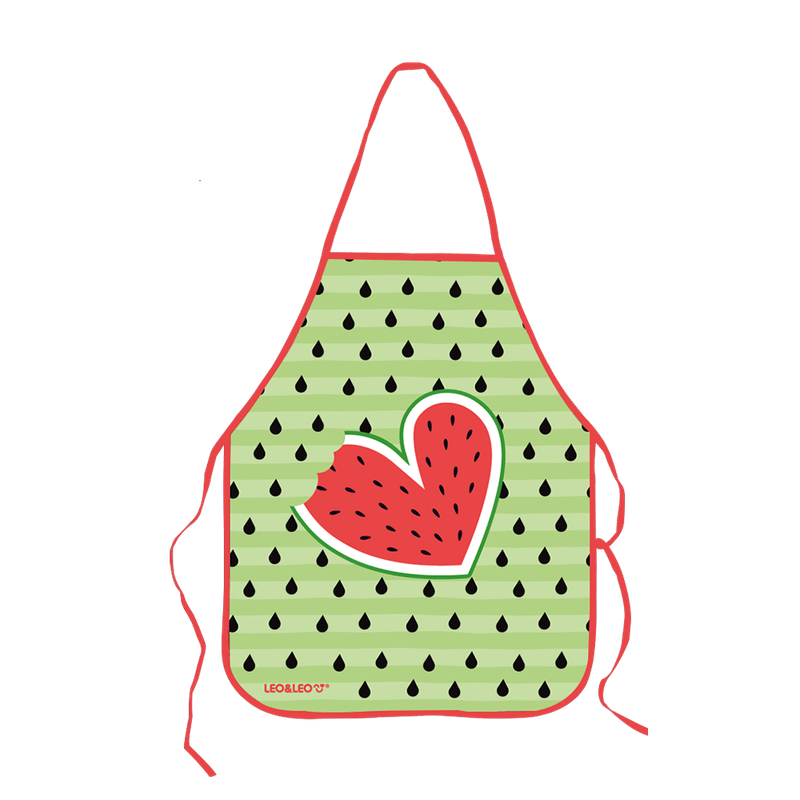 Avental Escolar- Infantil - Melancia - 49,5 x 39,5 cm- Leo&Leo