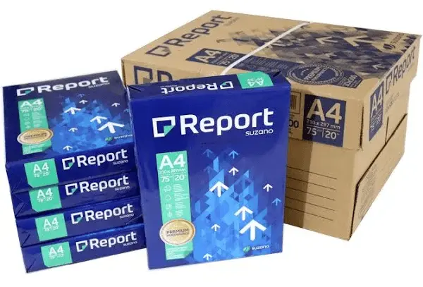 Caixa Papel Sulfite A4 (210mmx297mm) 75 G Branco 10pct 500 Folhas -Report
