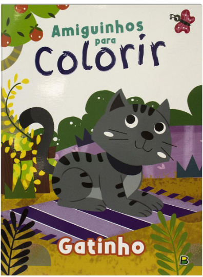 Kit Livro Infantil Amiguinhos Para Colorir 10 pg. (Gatinho) - Todolivro