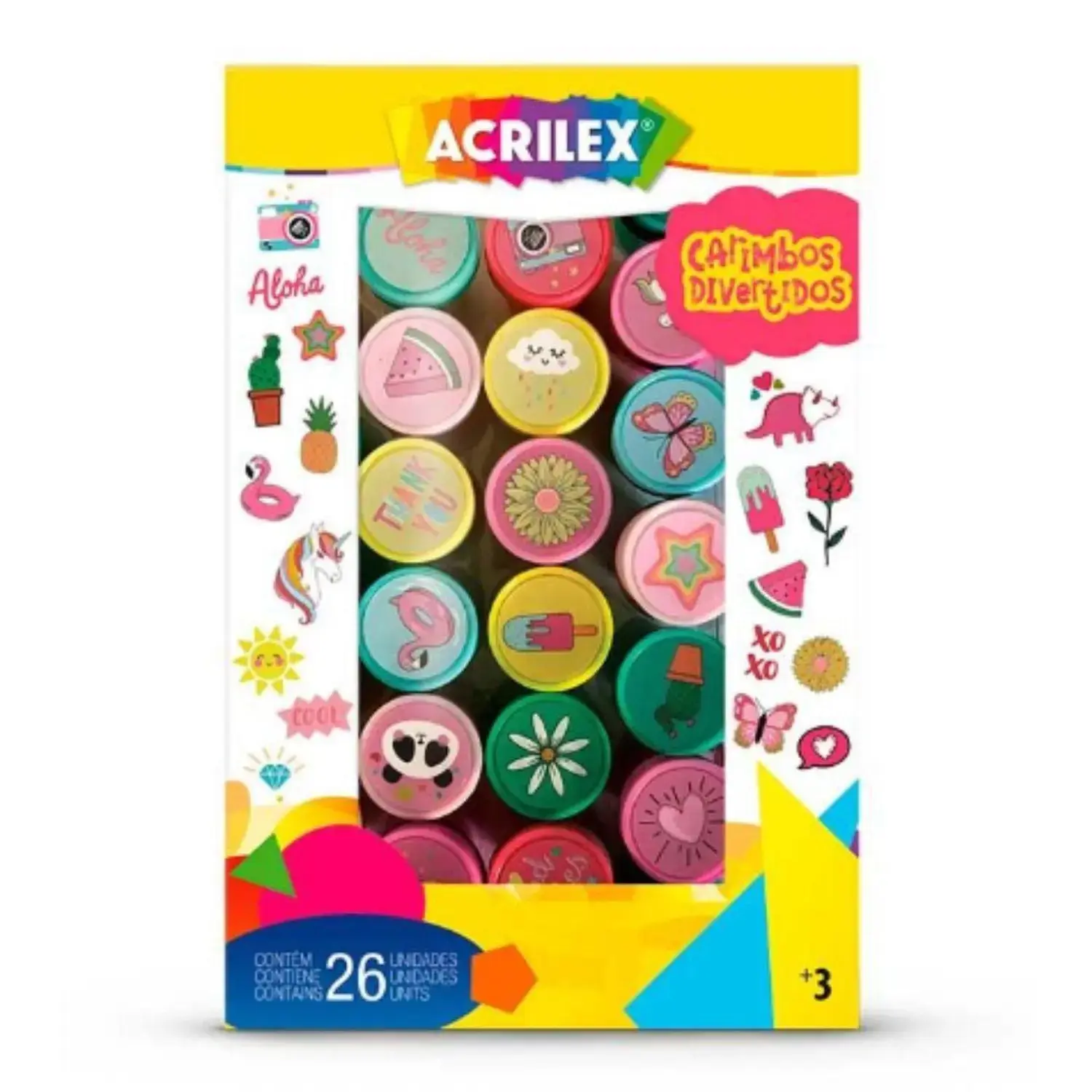 Carimbos Divertidos Diversos Acrilex