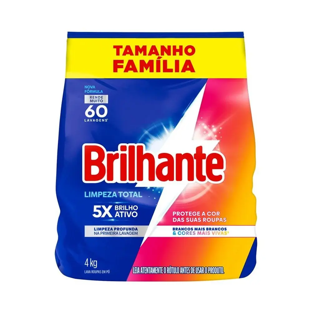 Sabão Em Pó Brilhante Limpeza Total 4kg - Unilever