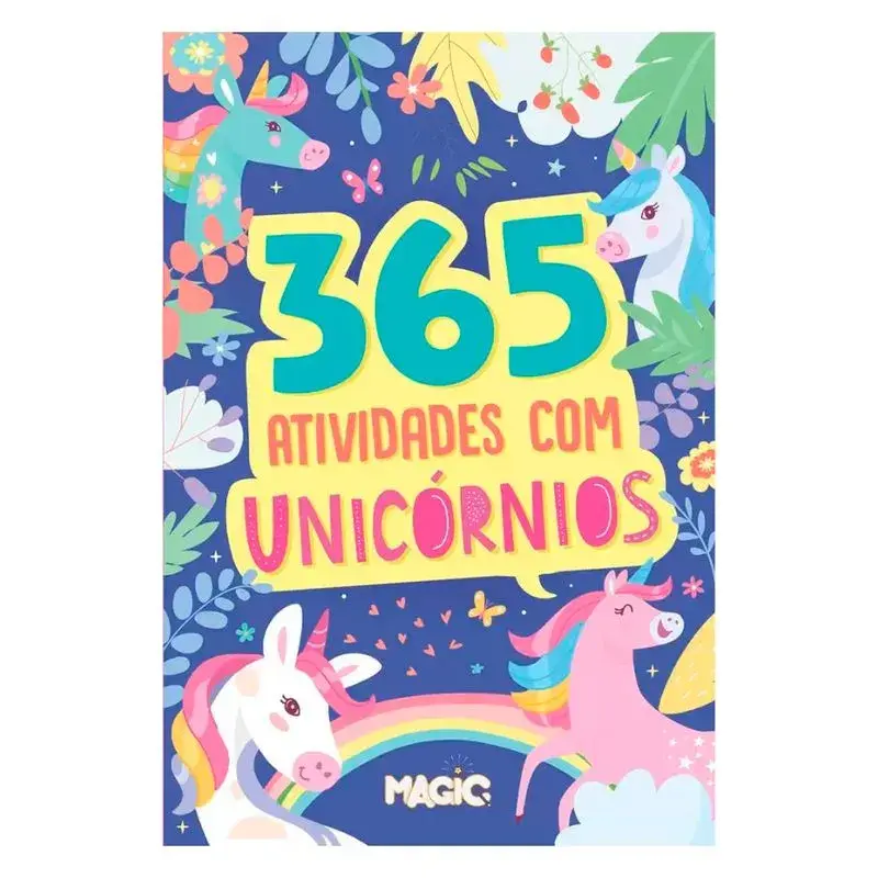 Livro Infantil 365 Atividades Educativas de Unicórnio Grupo Magic