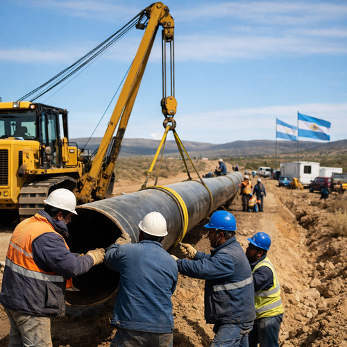 Argentina's $2B Vaca Muerta Sur Pipeline Construction Milestone