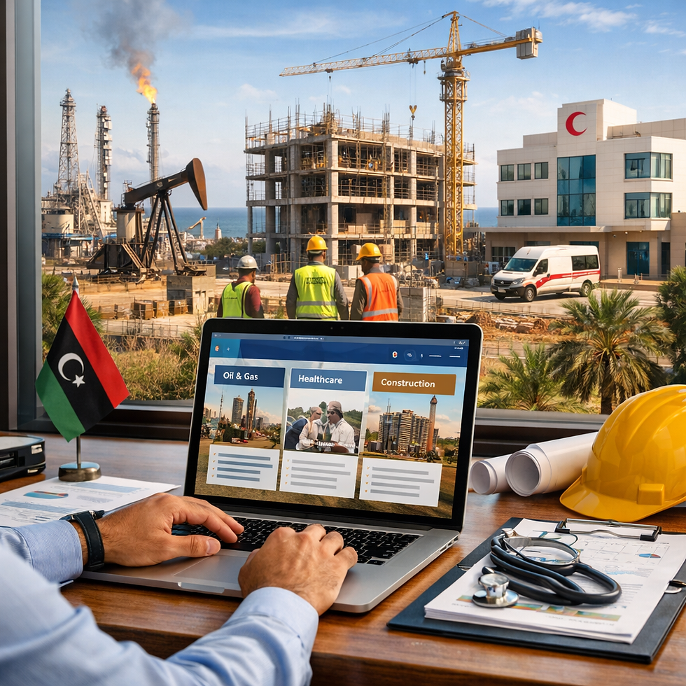 Libya tender notices 2026 for oil, health and construction