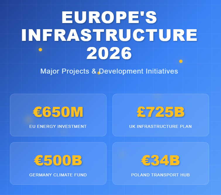 Europe's Newly Announced Projects in January-February 2026 Infrastructure, Energy and Development Initiatives Reshaping the Continent