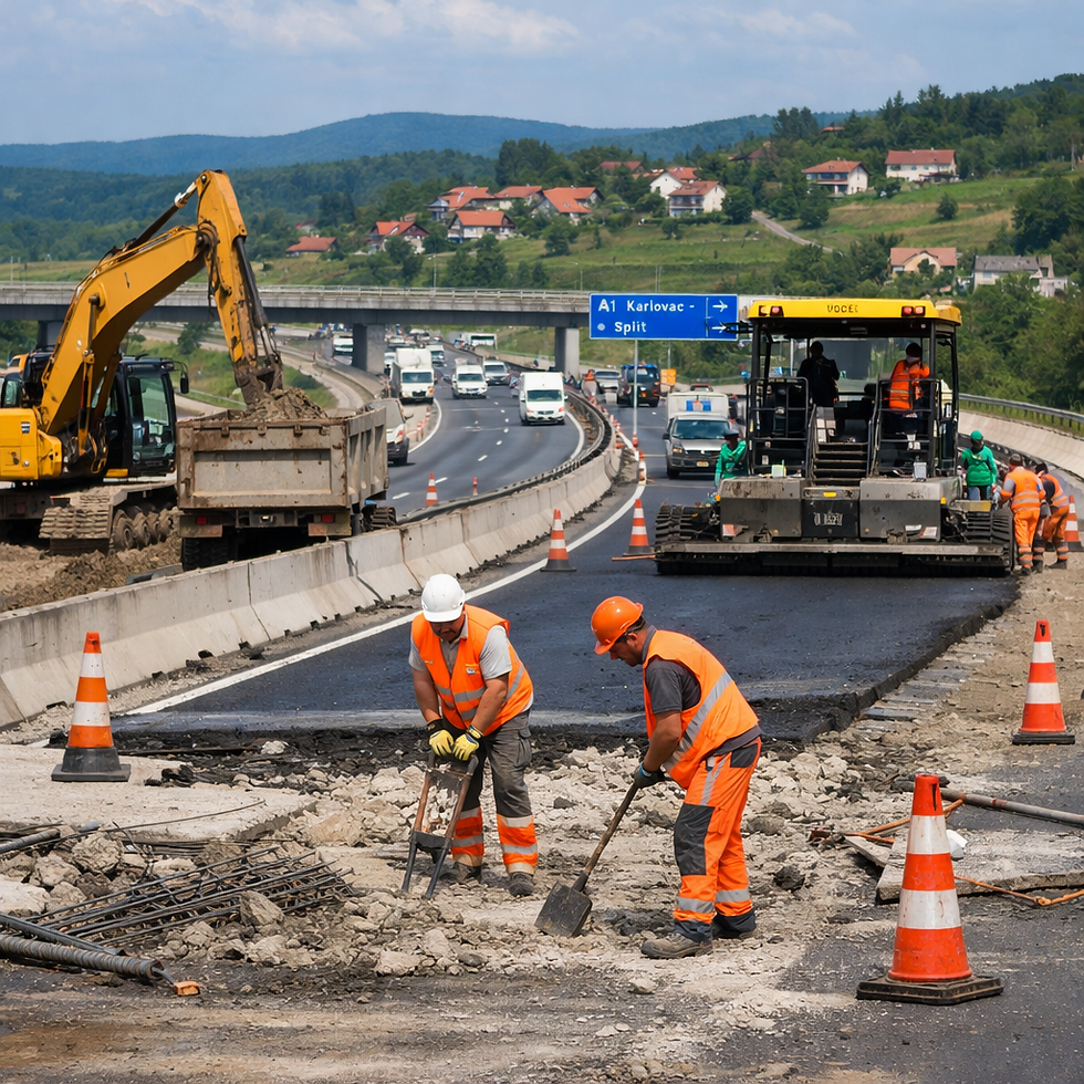 Croatia: A1 Zagreb–Karlovac motorway reconstruction