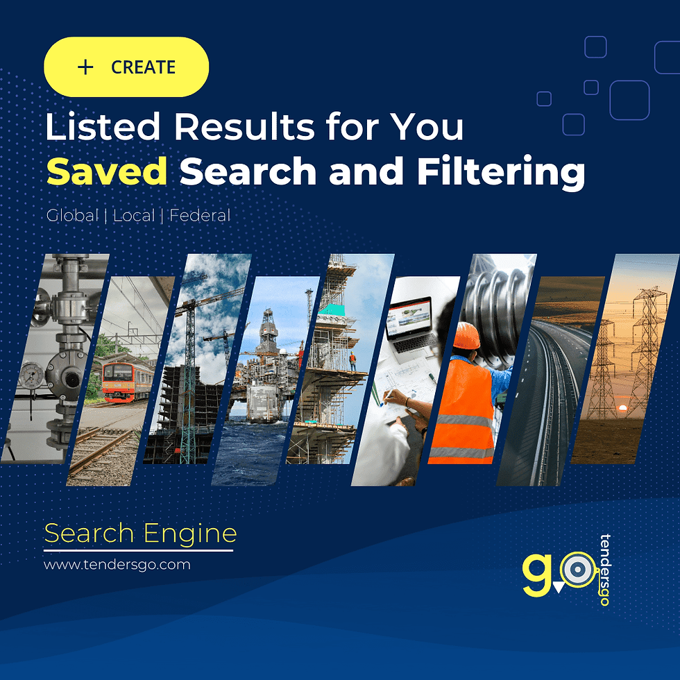 Tenders Search and Filter Profile Creation