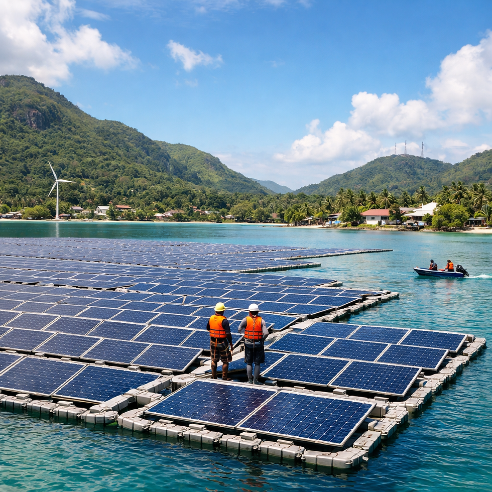 Seychelles Seysun Lagoon Floating Solar Project