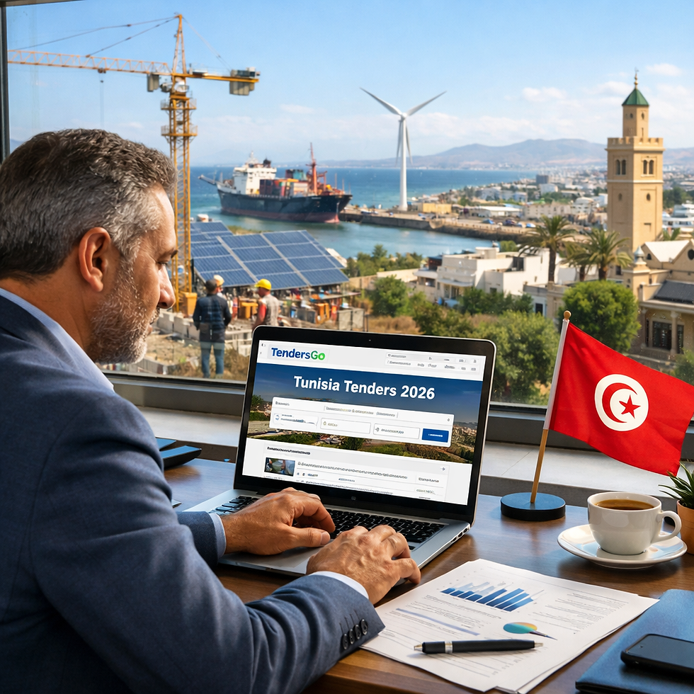 find Tunisia tenders on TendersGo for active procurement sectors in 2026 - Tunisia - TendersGo Country Guide - TendersGo