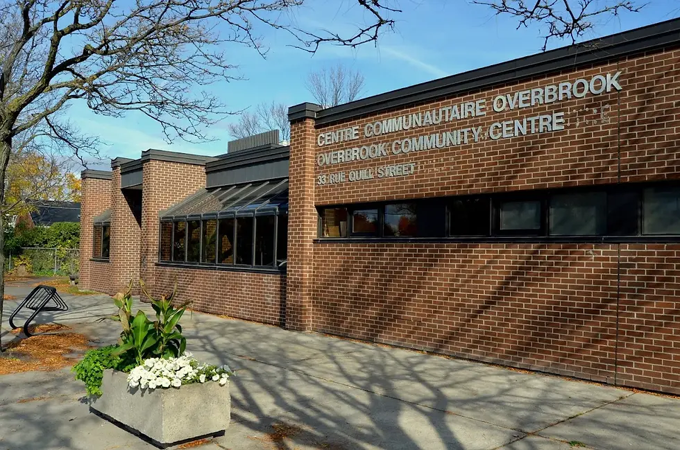 Interior painting project at Overbrook Community Centre in Ottawa, featuring refreshed gymnasium walls and ceiling, lobby and reception areas, multi-purpose rooms, corridors, painted walls, trims, doors, and clean professional finishes throughout the renovated and expanded facility.