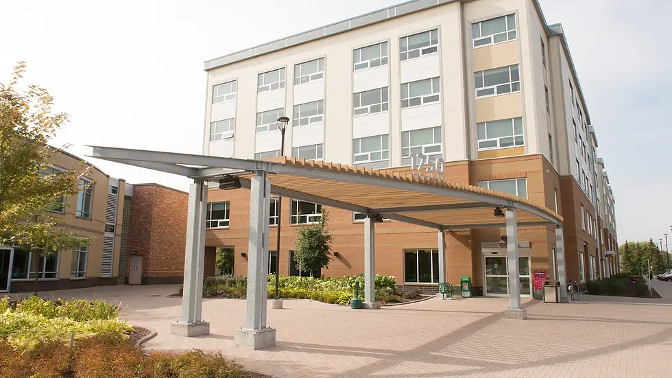 Interior painting project at The Perley and Rideau Veterans’ Health Centre in Ottawa, featuring refreshed supportive housing apartments, independent living units, shared kitchens, dining areas, lounges, wellness spaces, corridors, amenity rooms, painted walls, ceilings, trims, doors, and clean professional finishes.