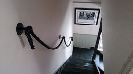 Wrought Iron Rope Effect Handrail.