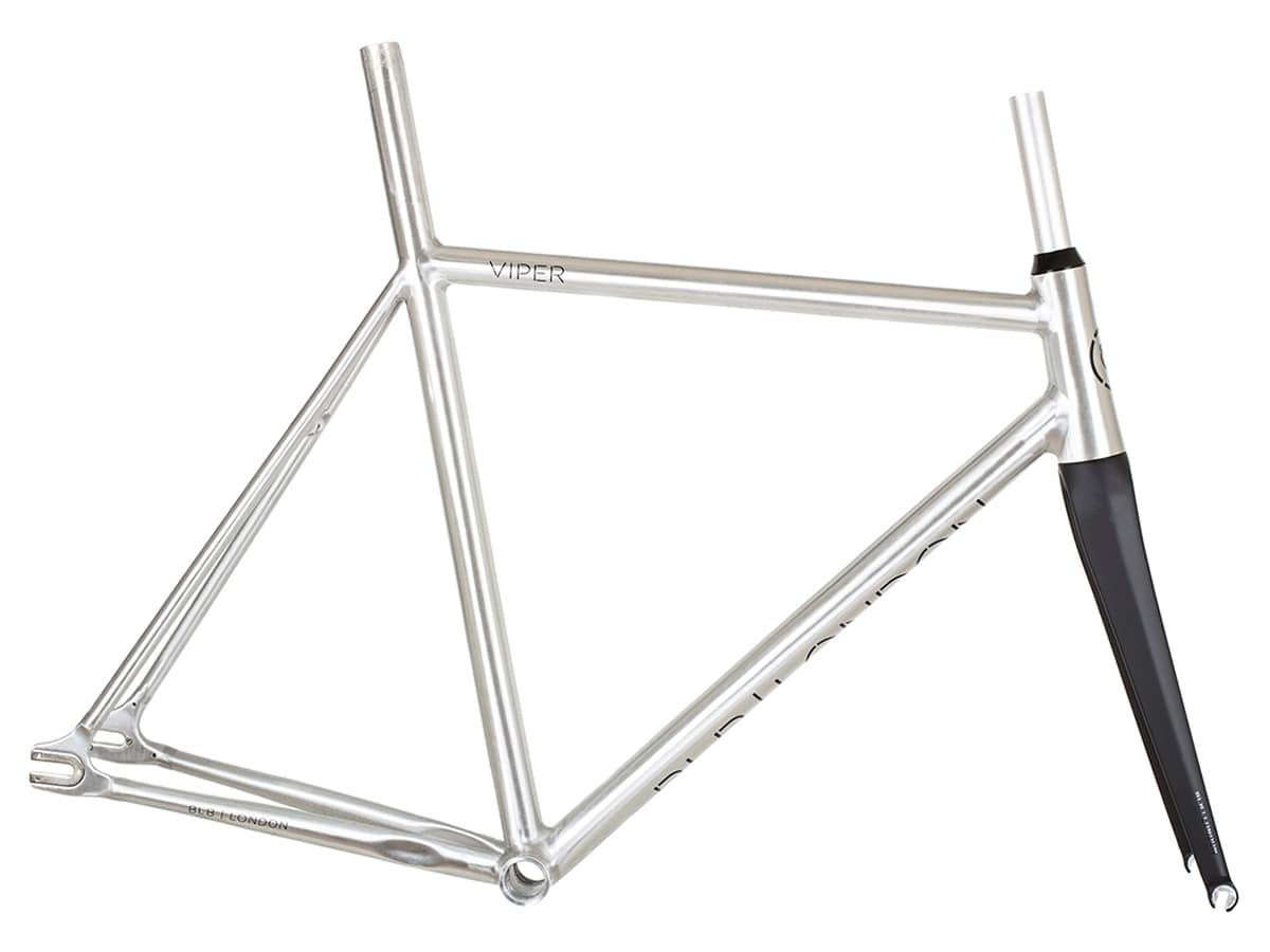 BLB Viper Frameset Polished frame + fork, polished metal / black