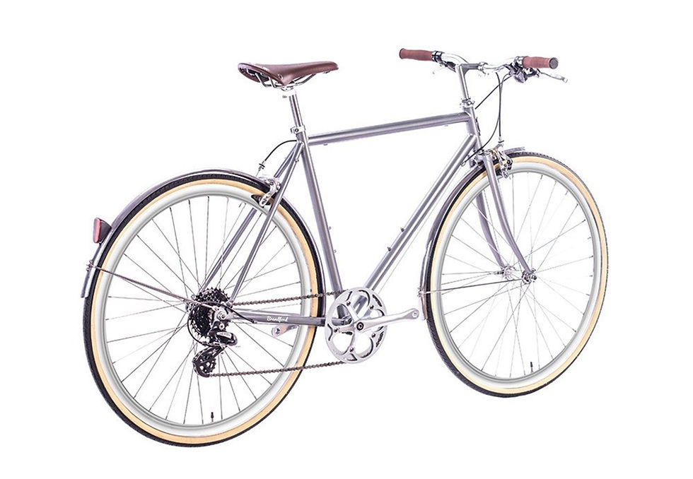 Thumbnail: 6KU Odyssey city bike, Brandford Silver silver, 8 speeds