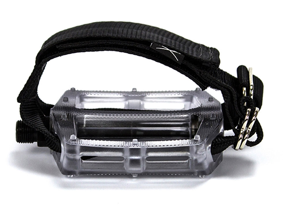 Thumbnail: RESTRAP Horizontal pedāļu siksnas (straps), melnā krāsā