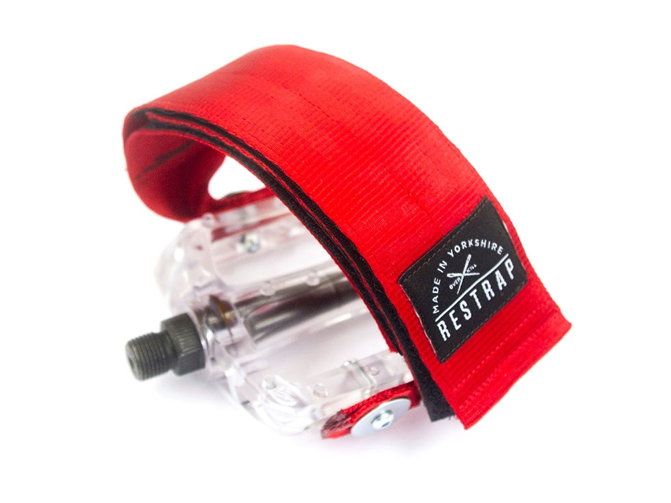 Thumbnail: Restrap Diagonal diagonal pedal straps, red