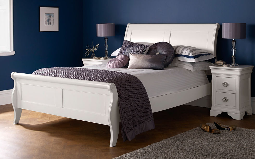 Thumbnail: Chantilly White Panel Bedstead 135 cm, 150 cm and 180 cm