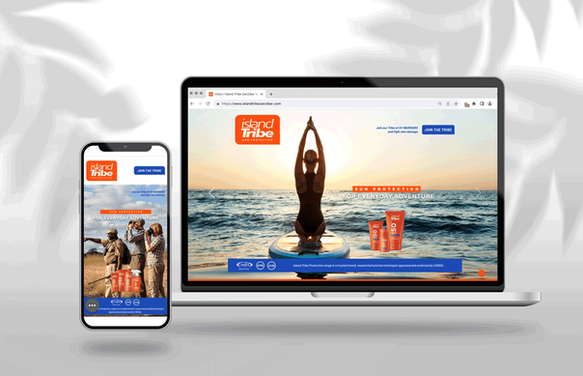 Web Design for Island Tribe Sunscreen