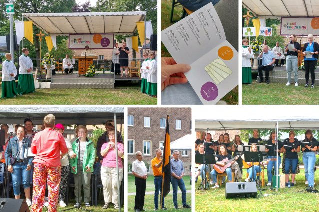 Foto Collage Bilder vom Sommerfest-Gottesdienst