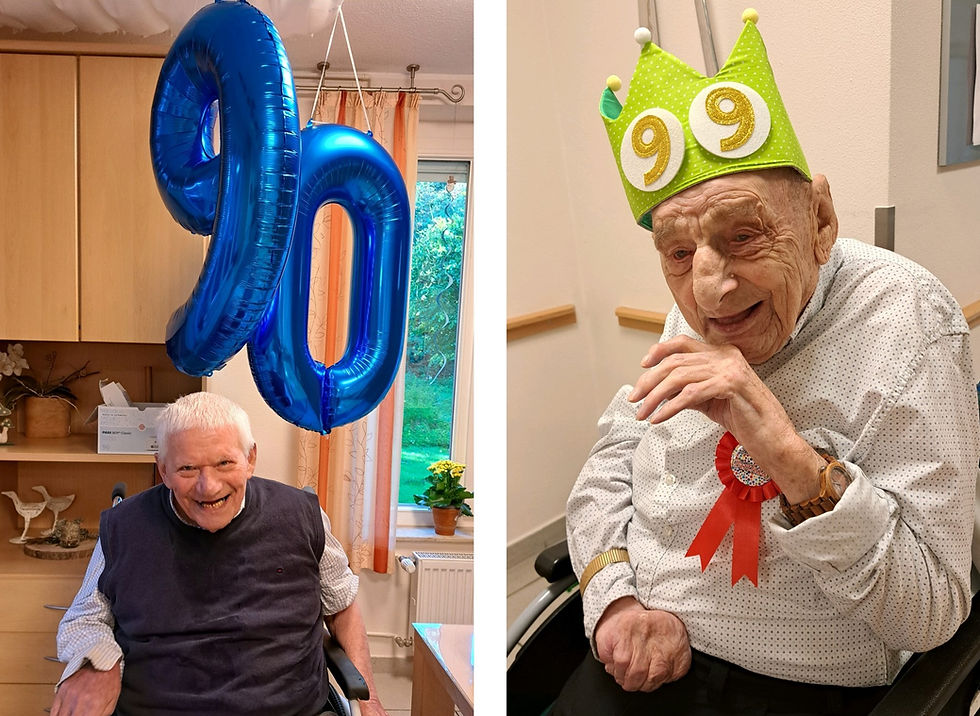 Foto der Geburtstagskinder: Willi (90), Leo (99)