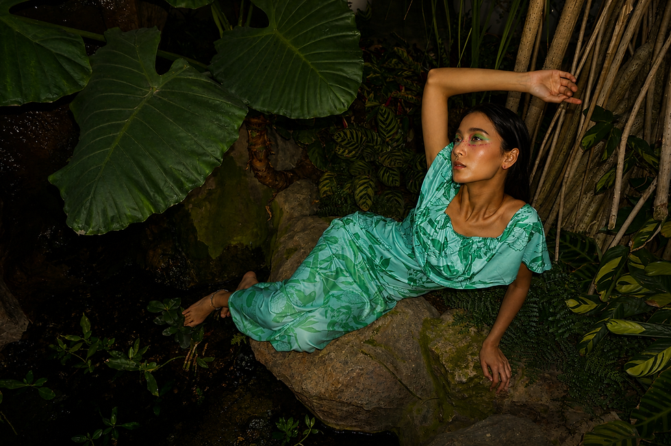 Thumbnail: Nature's Poem Sage Evening Dress