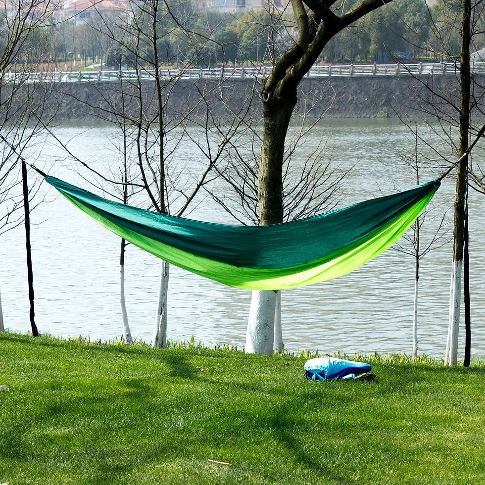 Thumbnail: Portable Nylon Parachute Camping Hammock