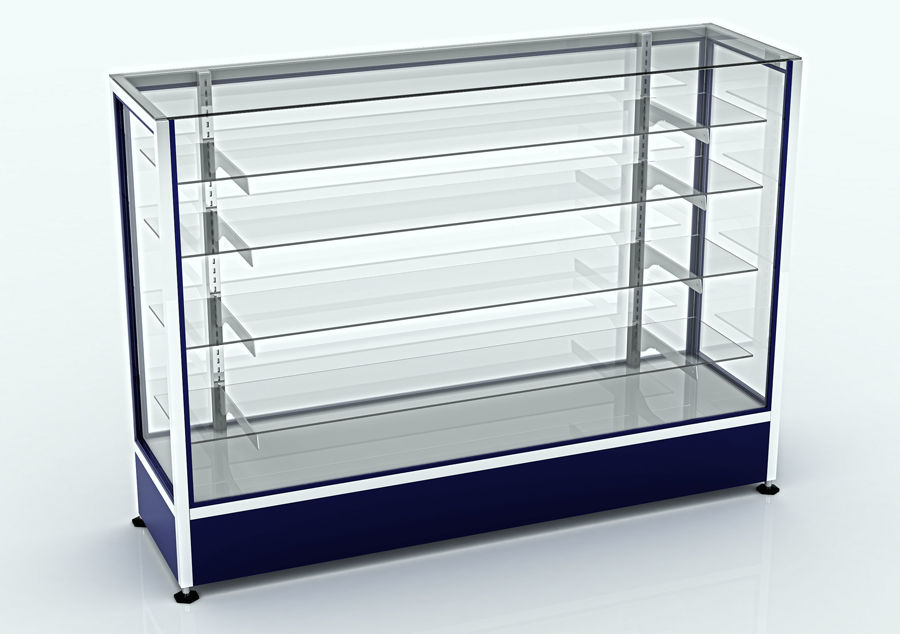 Balcão Vitrine tubular em aço