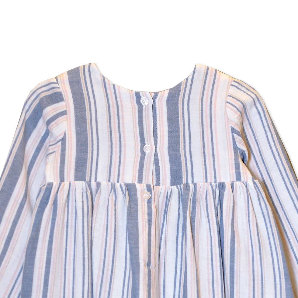 Miniaturbild: Rock aus Musselinstoff - Streifen / double gauze dress - Stripes