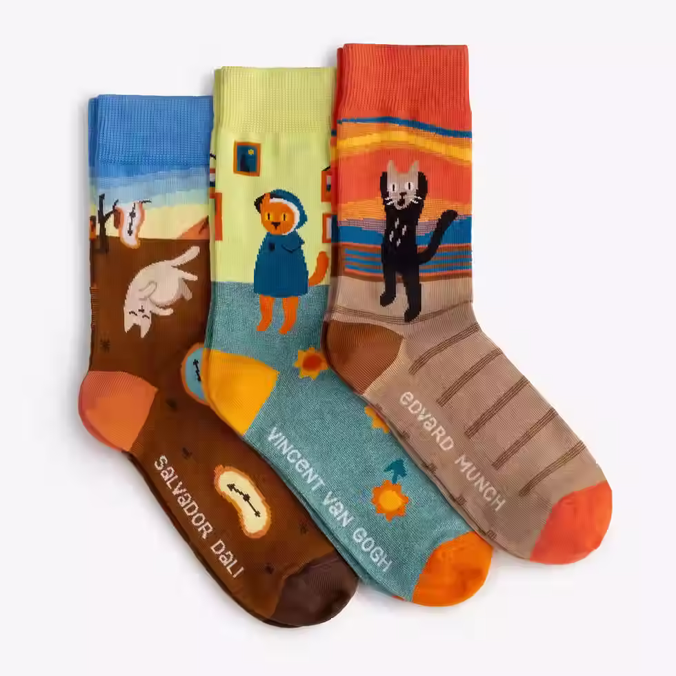 Miniaturbild: Farbige Socken für Erwachsene / Colourful socks  - Kater Edvard