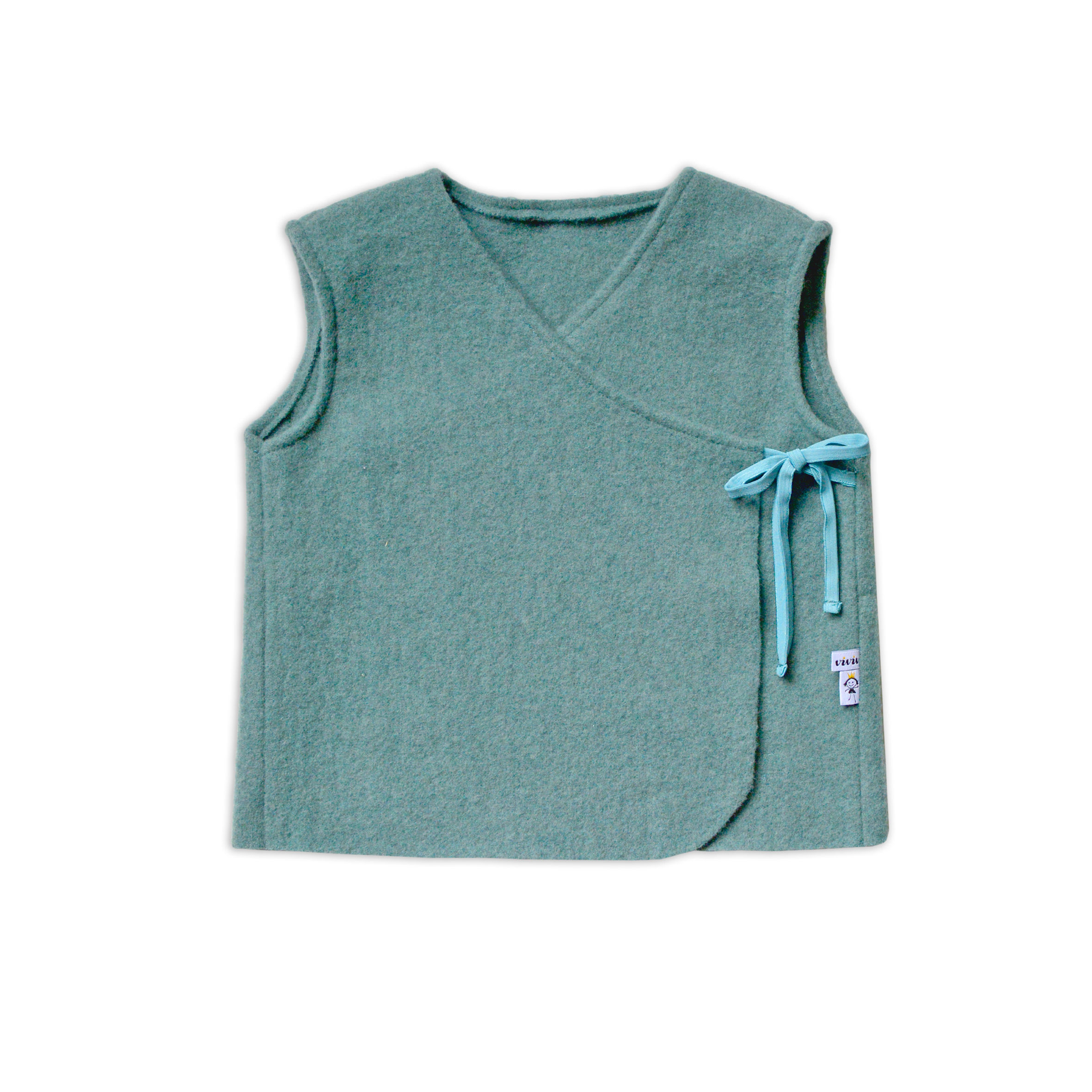 Weste aus Schurwolle - türkis/Virgin wool waistcoat - turquoise