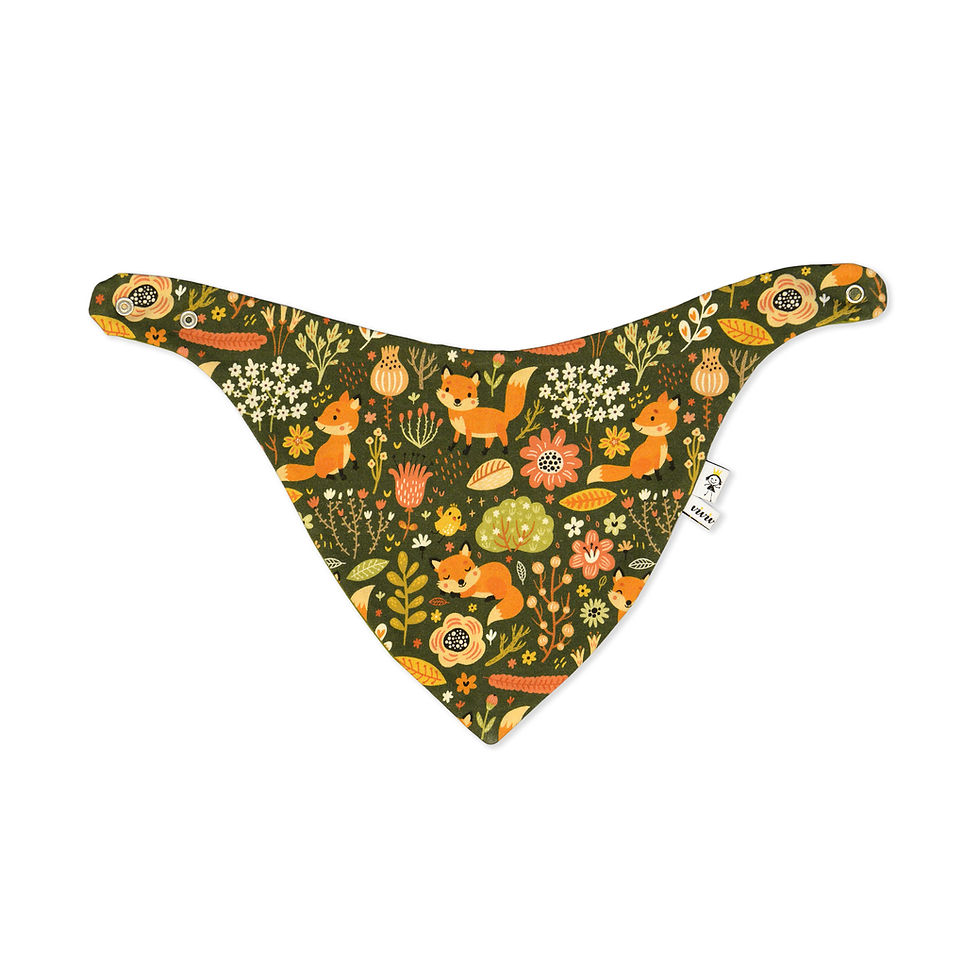 Miniaturbild: Wendbares  Lätzli - Füchse / Reversible bib - Foxes