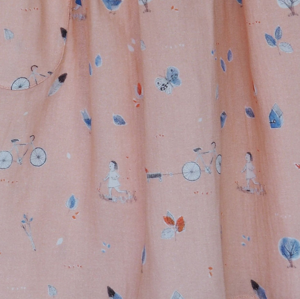 Miniaturbild: Sommerrock aus Musselinstoff - meine Welt / double gauze dress - my world
