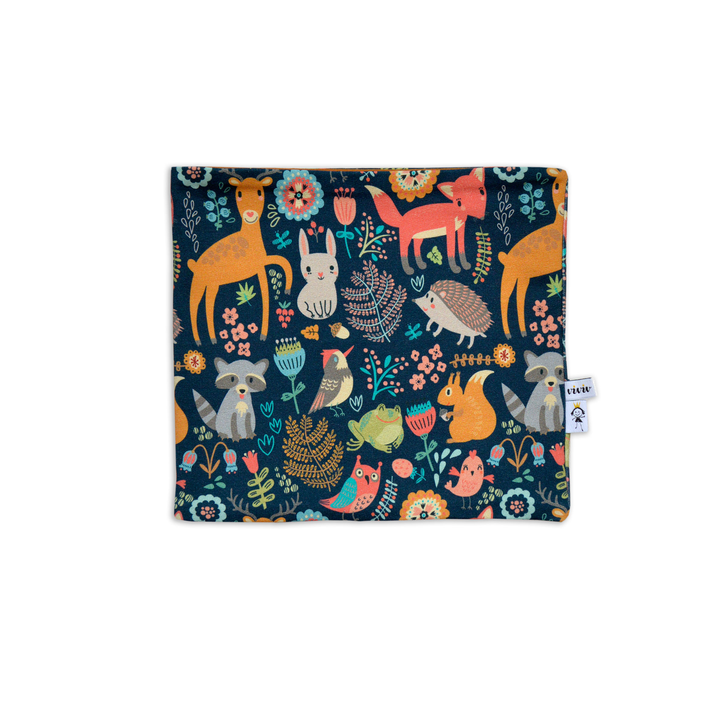 Wendbarer Halswärmer für Kinder Waldtiere/ Reversible loop  Forest Animals