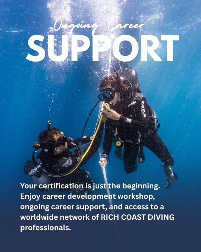 Career support dive instructors