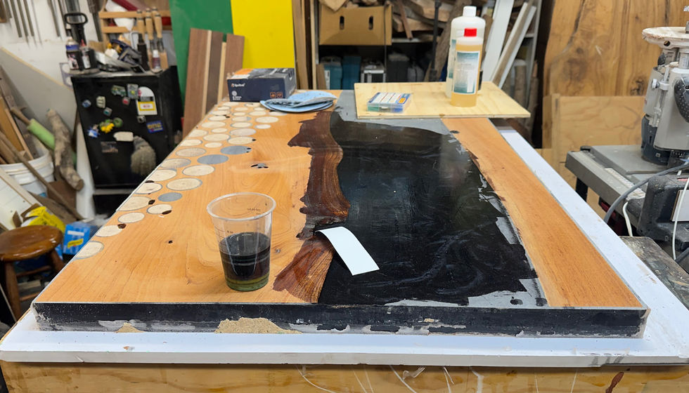sanded at 60 grit and filling sme voids