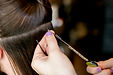 Hair extensions Specialist Lauren using Shrink Links